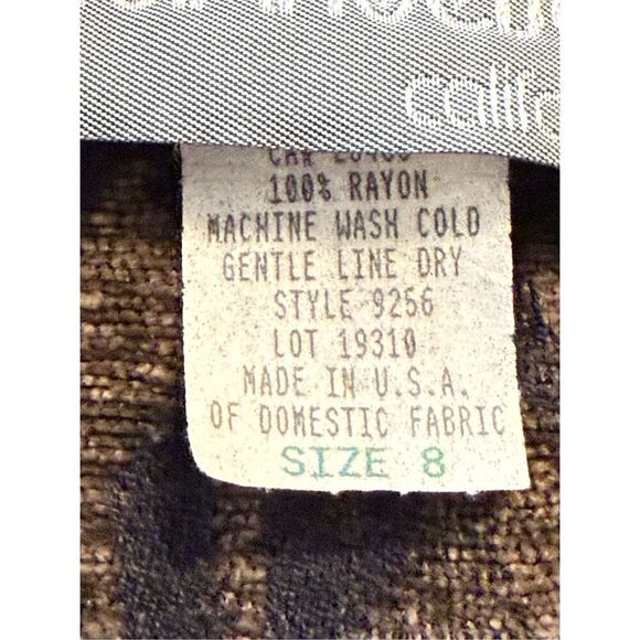 Vintage Carol Anderson California Brown and Black Velvet Cropped Jacket Size 8 - Picture 7 of 11